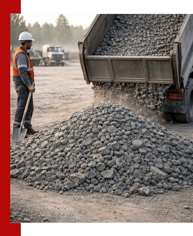 Гранитный щебень фракции 100–201 для строительства в Георгиевске