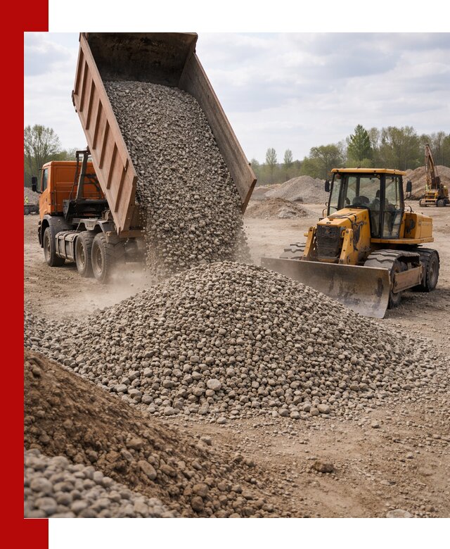 Доставка гравийного щебня фракции 40-70 в Георгиевске