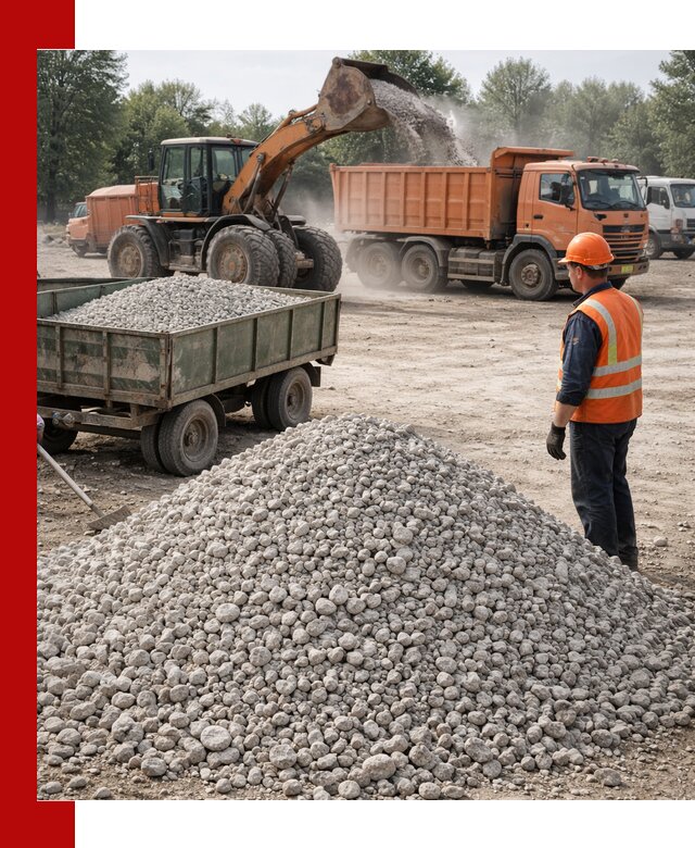 Доставка известнякового щебня фракция 20–40 в Георгиевске