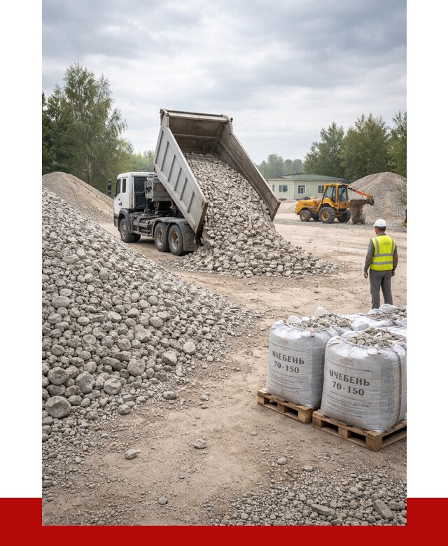 Известняковый щебень фракция 70-150 в Георгиевске от 1288 р. | ПРОНЕРУДГрг