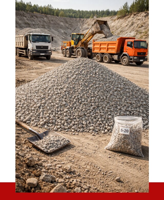 Доломитовый щебень фр. 5-20 в Георгиевске от 4329 р. | ПРОНЕРУДГрг