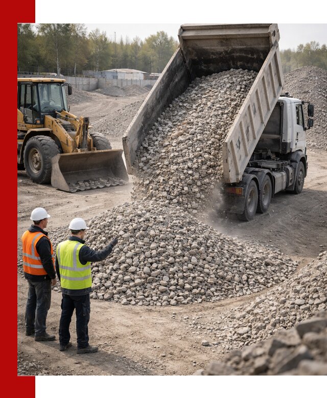 Вторичный щебень фракция 40–70 доставка в Георгиевске