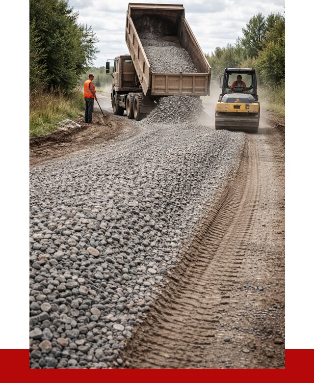 Щебень для отсыпки дороги в Георгиевске от 2783 р. ПРОНЕРУДГрг
