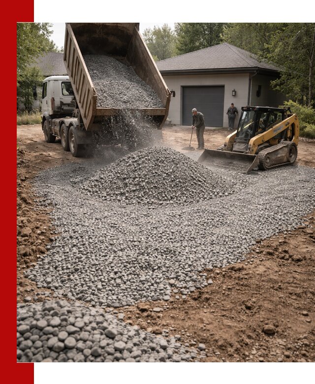 Щебень для парковки в Георгиевске: доставка и укладка качественного материала