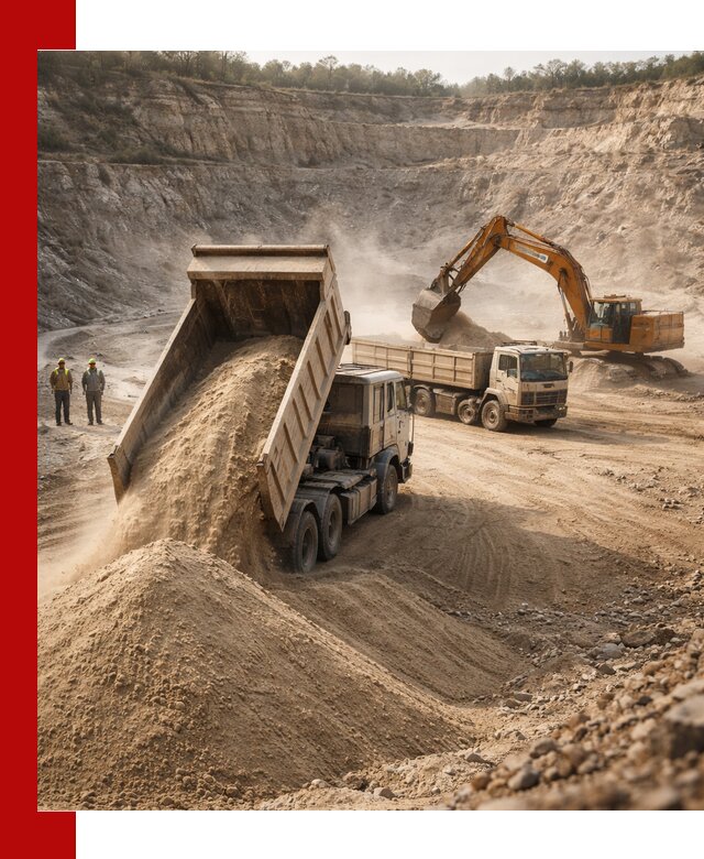 Карьерный песок навалом с доставкой в Георгиевске