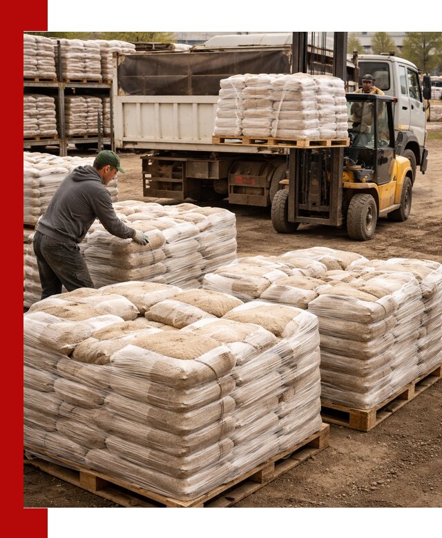 Карьерный песок в мешках с доставкой в Георгиевске