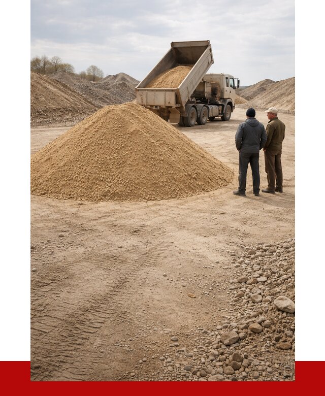 Карьерный песок крупнозернистый в Георгиевске от 8761 р | ПРОНЕРУДГрг