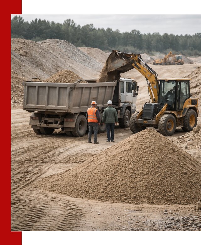 Карьерный среднезернистый песок с доставкой в Георгиевске