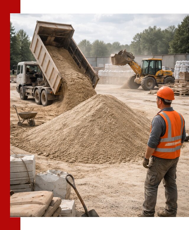 Доставка строительного песка с самосвалом в Георгиевске