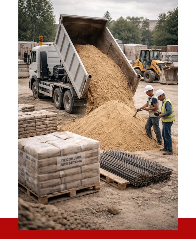 Песок для бетона в Георгиевске от 2577 р. с доставкой, ПРОНЕРУДГрг