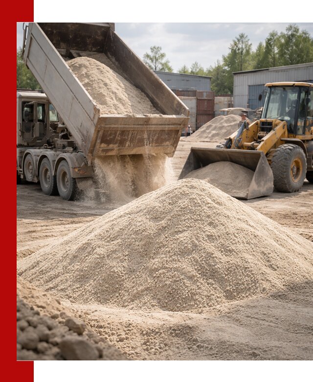 Кварцевый песок с доставкой в Георгиевске для строительных работ