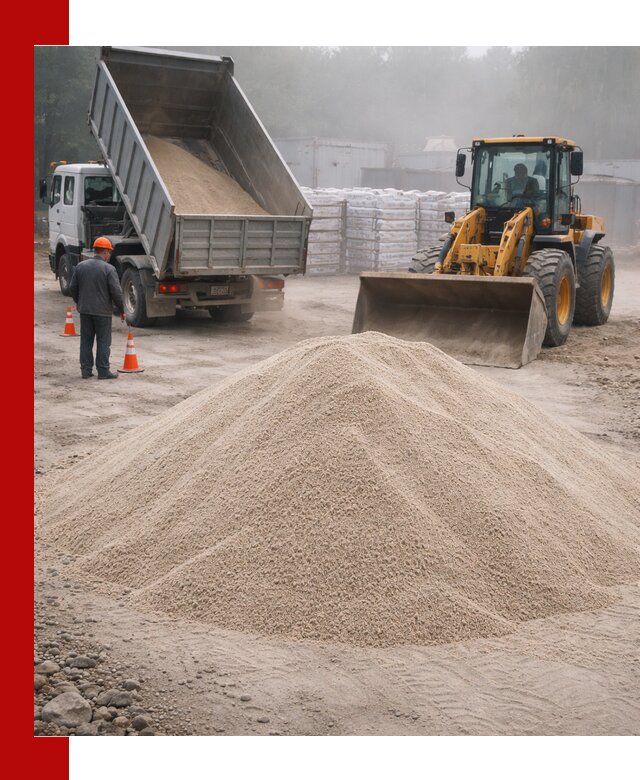 Кварцевый песок фракция 0–8 для стройработ в Георгиевске