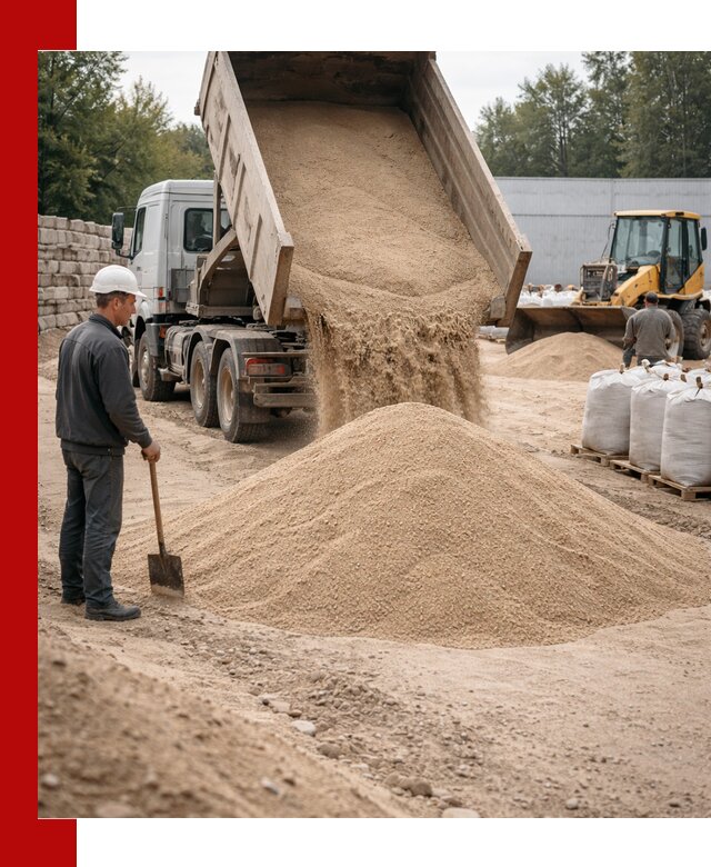 Кварцевый песок фракция 0–3 мм с доставкой в Георгиевске