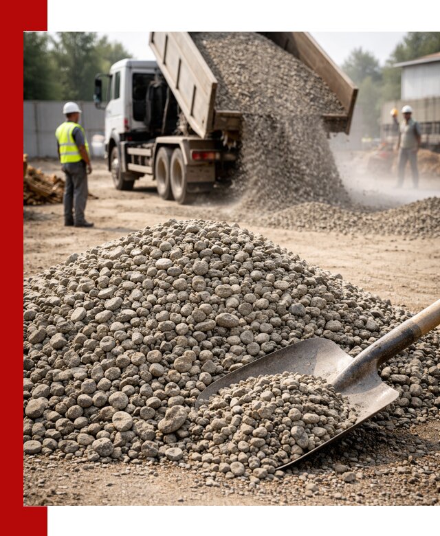 Доставка гравия фракции 20-40 в Георгиевске с самосвалами