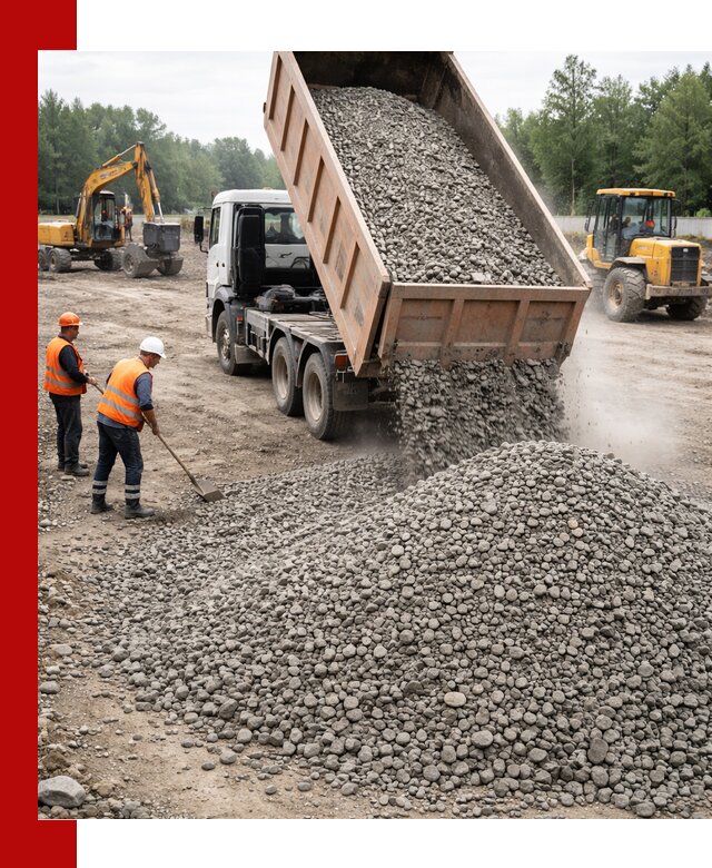 Доставка гравия фракции 40-70 в Георгиевске оптом и в розницу