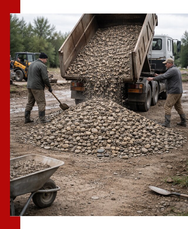 Доставка гальки речной оптом и в розницу в Георгиевске