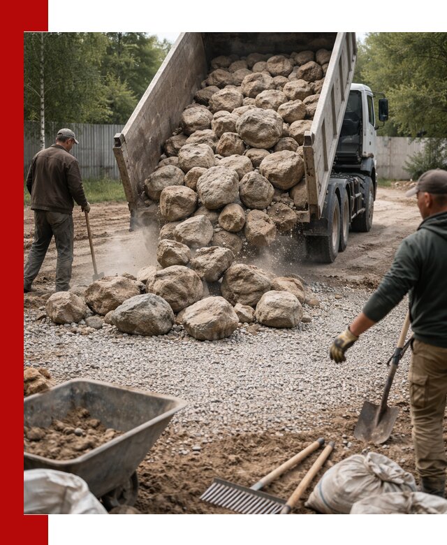 Доставка и укладка булыжника в Георгиевске