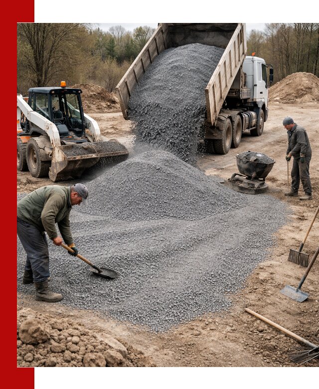 Отсев для подсыпки в Георгиевске — доставка и подсыпка на участок