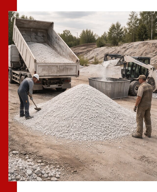 Доставка и продажа белой мраморной крошки в Георгиевске