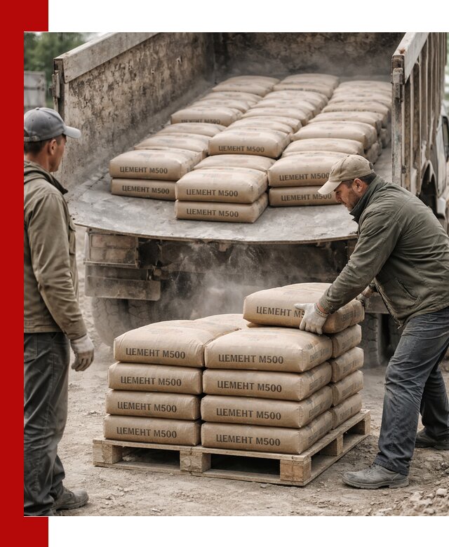 Цемент М500 с доставкой самосвалом в Георгиевске
