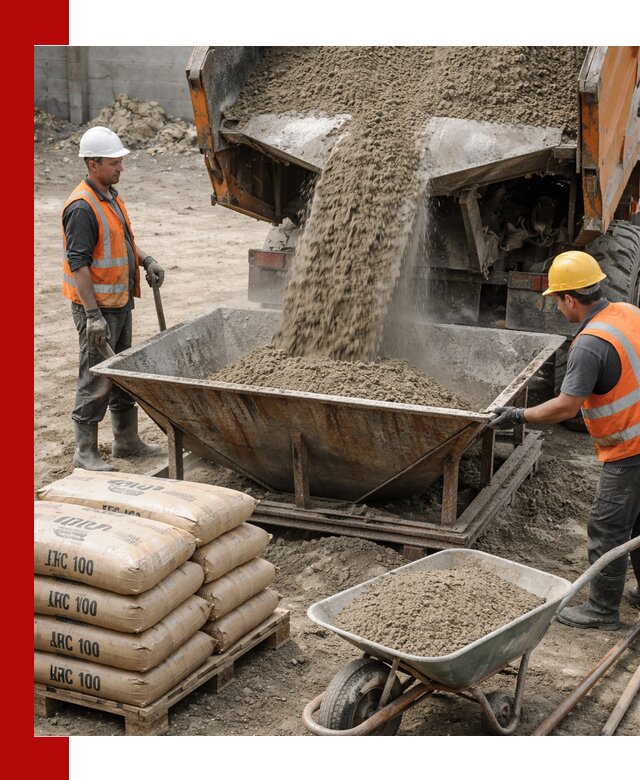 Доставка цементно-песчаной смеси М100 в Георгиевске