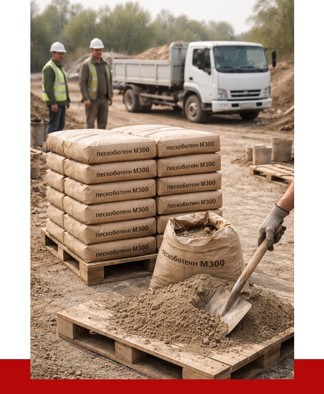 Пескобетон М300 в Георгиевске с доставкой от 4793 р. за куб | ПРОНЕРУДГрг
