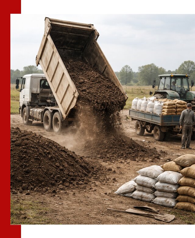 Доставка грунта и удобрений оптом в Георгиевске для сельхоз и строительства