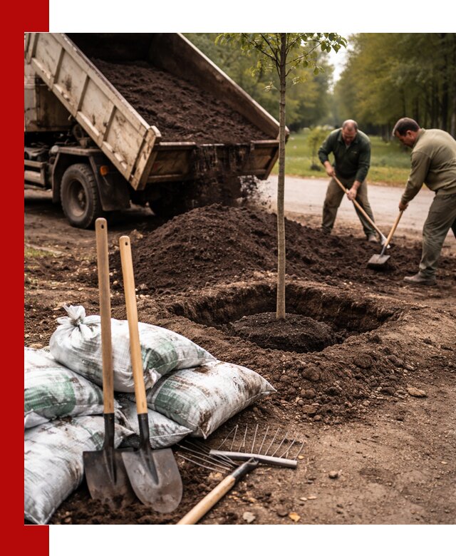 Грунт для посадки деревьев в Георгиевске — доставка и подготовка почвы