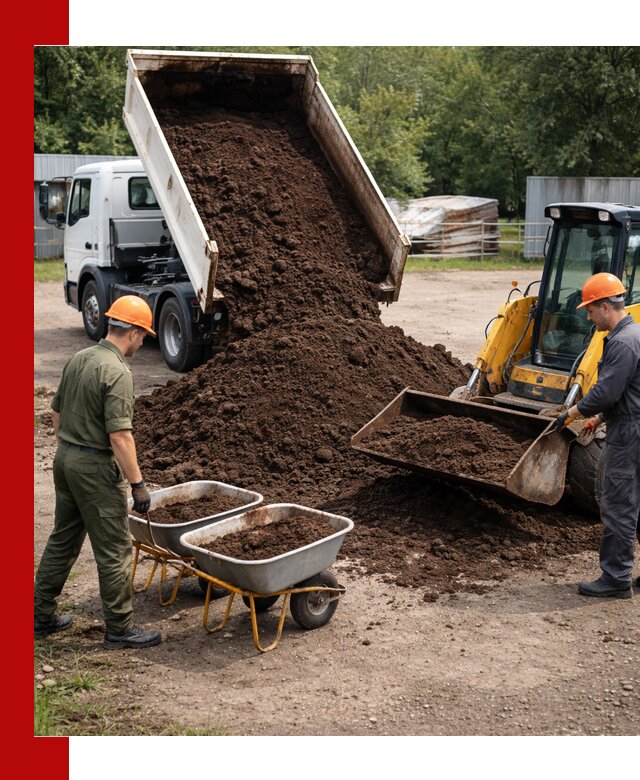 Доставка торфо-земляной смеси в Георгиевске для огорода и ландшафта
