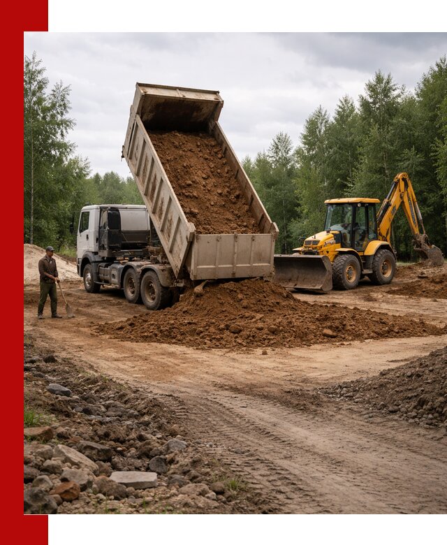 Доставка суглинка самосвалами в Георгиевске подсыпка и планировка