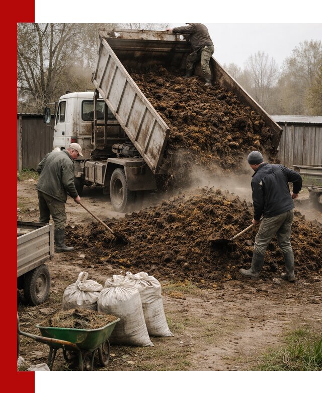 Доставка коровьего навоза самосвалом в Георгиевске