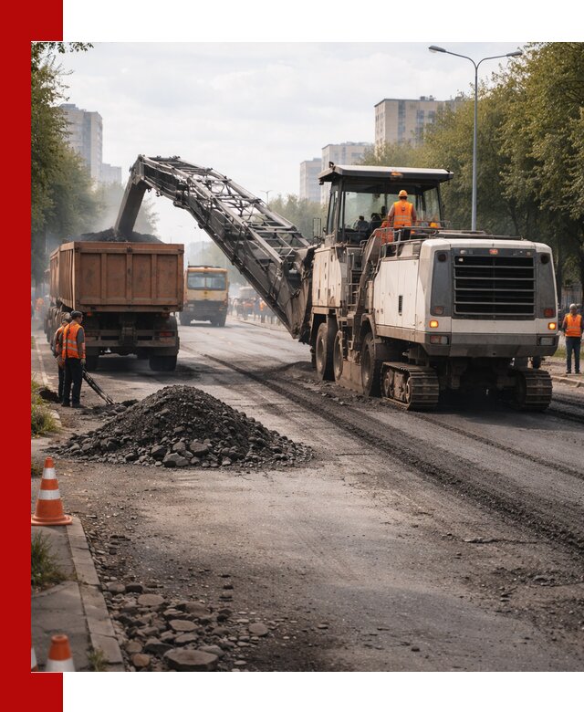 Фрезерованный асфальт в Георгиевске — удаление и вывоз старого покрытия