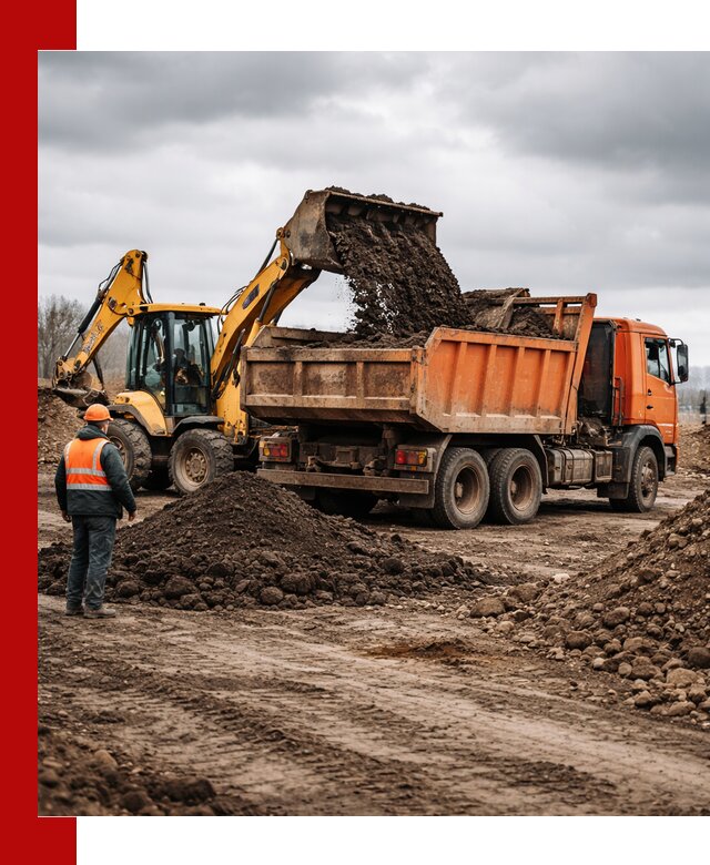 Вывоз грунта и строительного мусора в Георгиевске грузовыми самосвалами