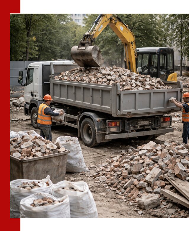 Вывоз строительного мусора в Георгиевске с самосвалами и контейнерами